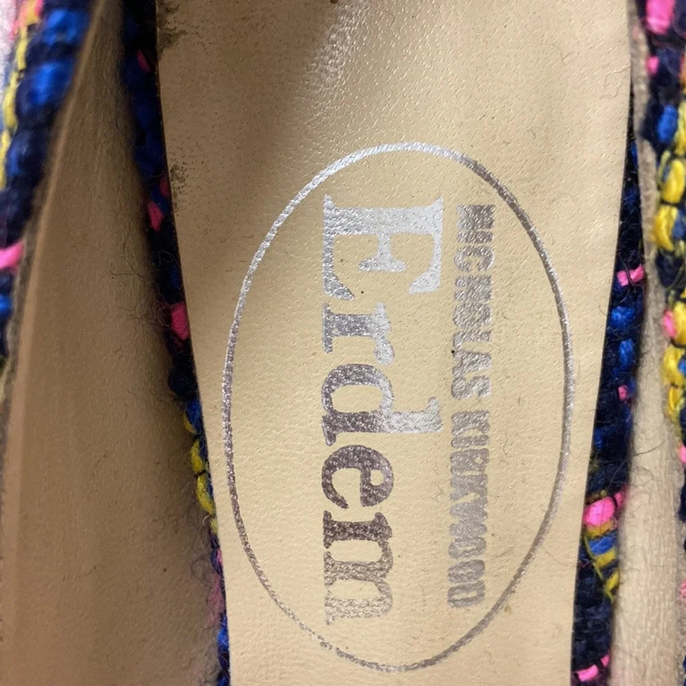 Erdem x Nicholas Kirkwood plaid shoes with funky lucite heel size 37.5 - Picture 9 of 10